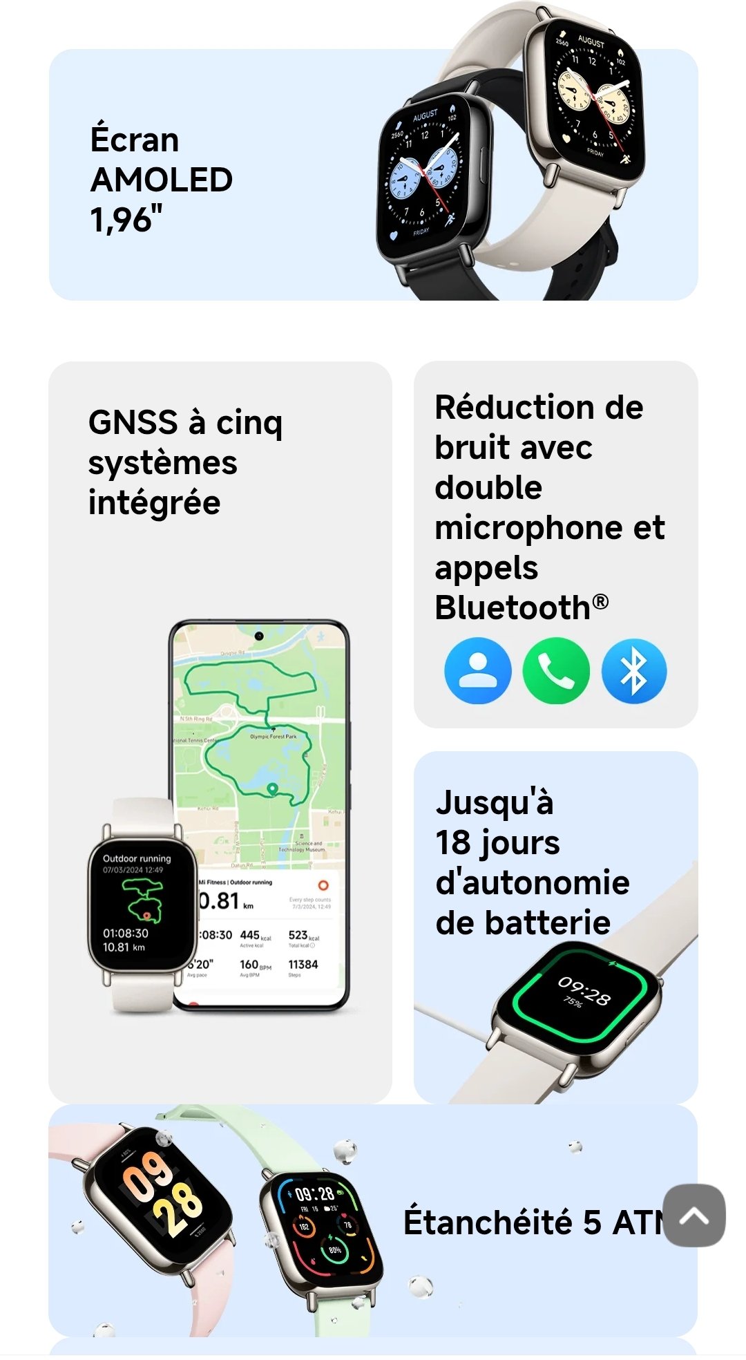 Redmi Watch 5 Lite – AMOLED | Appels Bluetooth | Autonomie 18 jours – Image 5