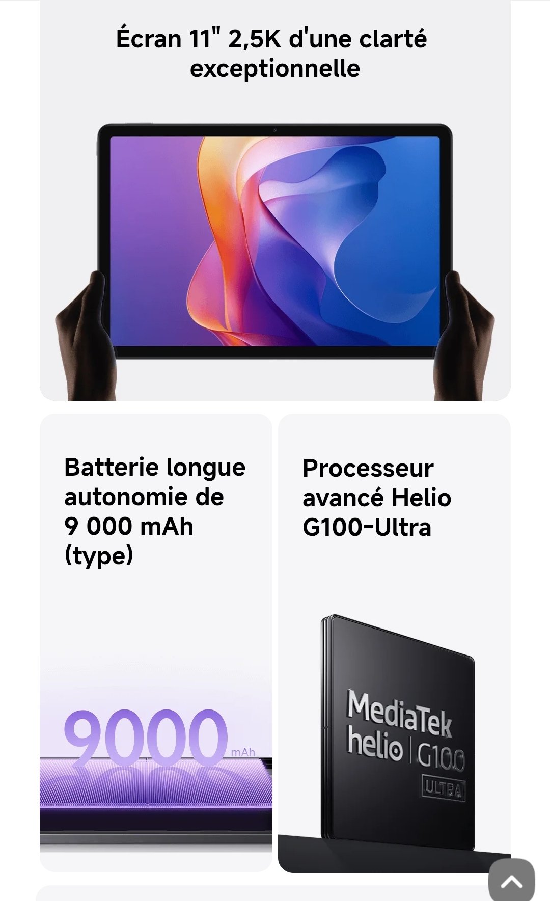 🔥 Redmi Pad 2 – Écran 2K 11" | 9000 mAh | Helio G100 | 256GB – Image 4