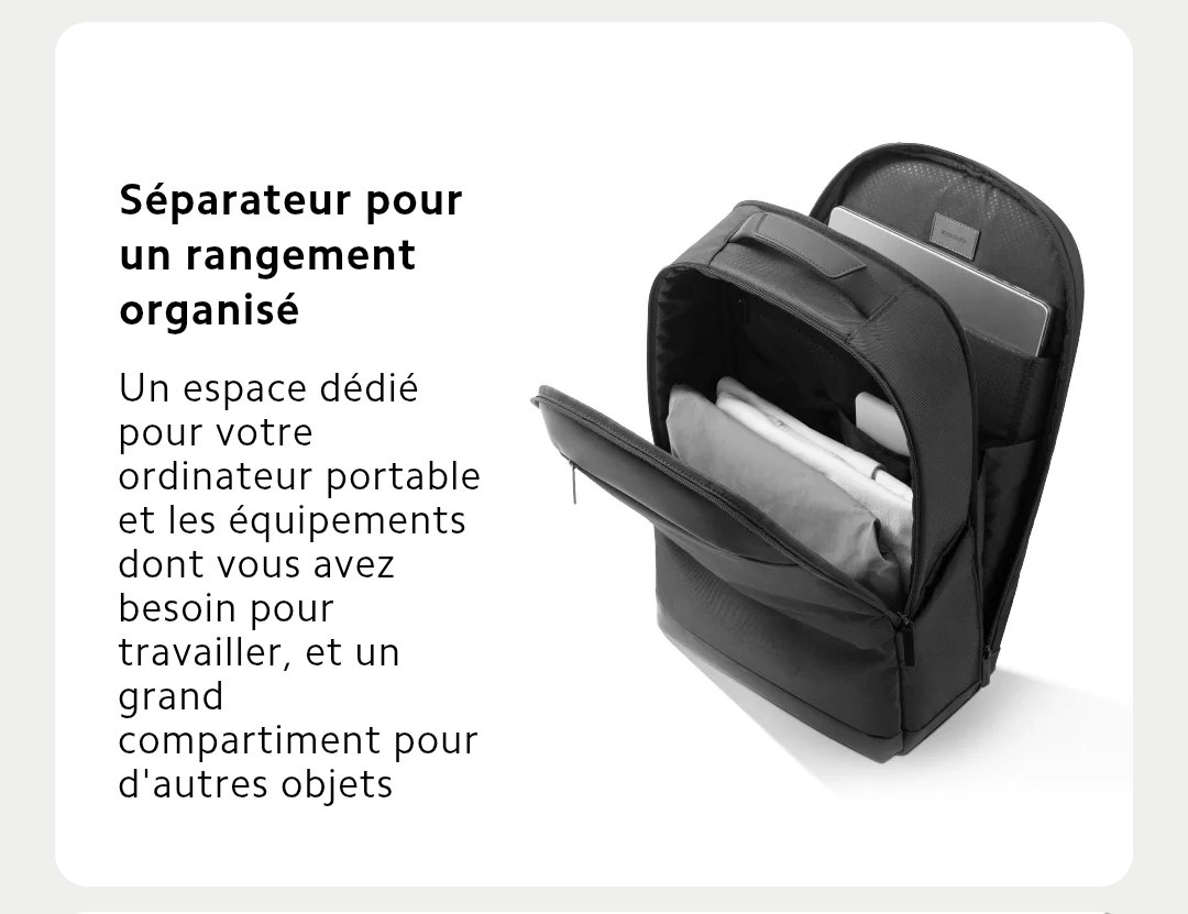 Xiaomi Business Backpack 30LGrande capacité | Pro | Résistant – Image 5