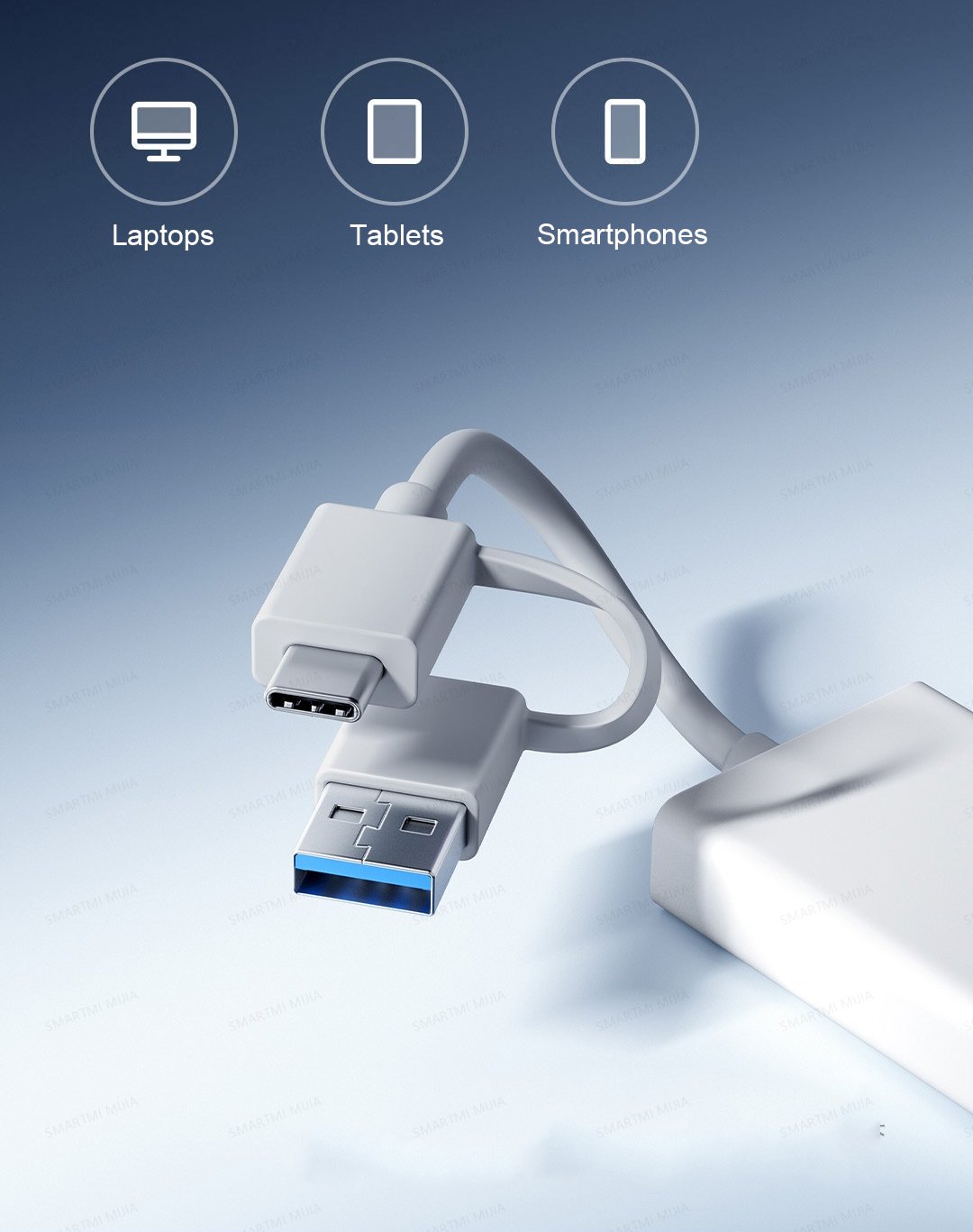 Xiaomi 5-in-1 | USB 3.0 | 5Gbps | Double Entrée Type-C + USB-A – Image 2