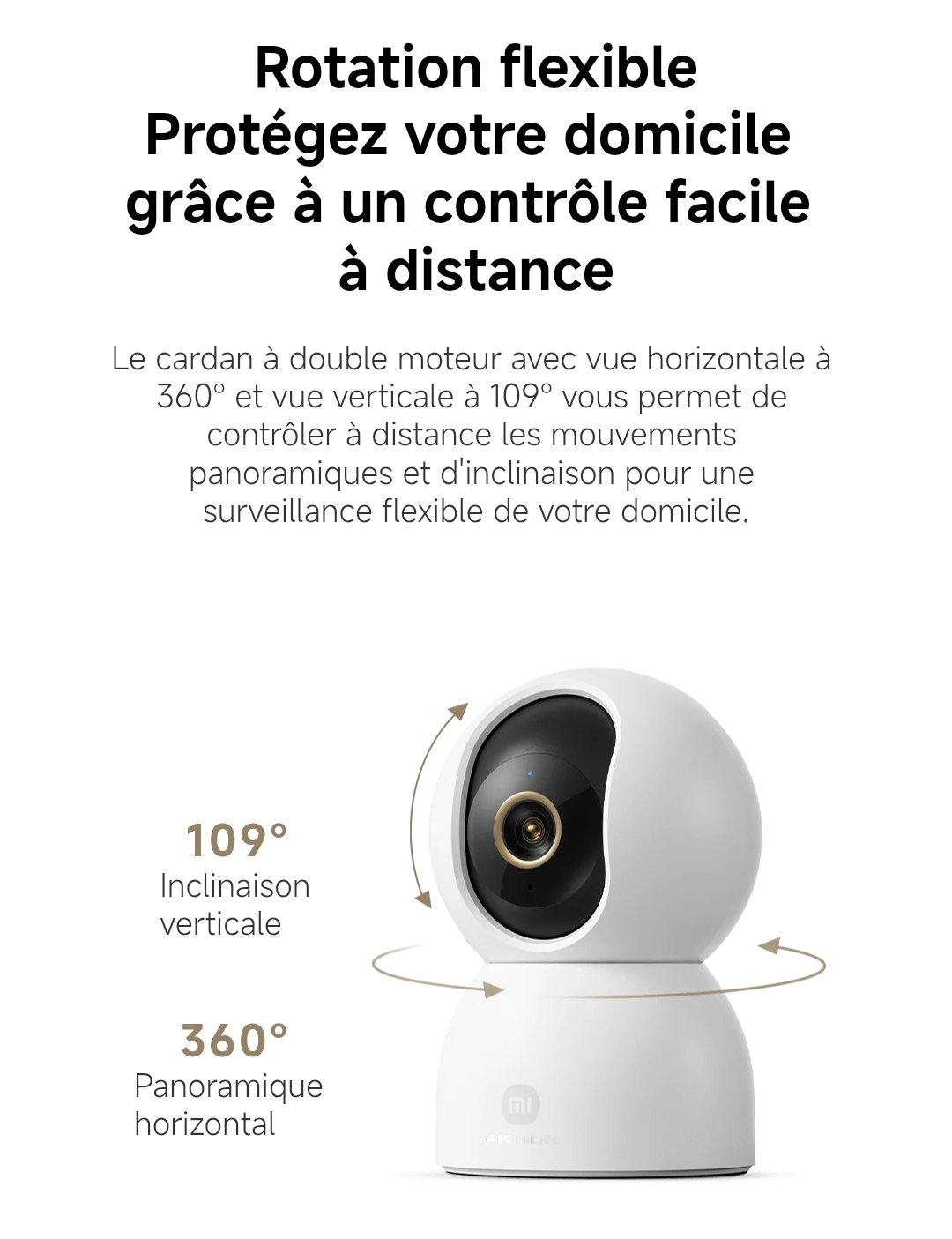 📹 XIAOMI SMART CAMERA C701 | 4K UHD | 8 MP ? | WI-FI 6 | VISION NOCTURNE | AUDIO BIDIRECTIONNEL – Image 3